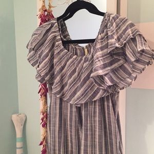 Off the shoulder striped dress
